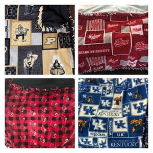 No sew fleece blanket-college team