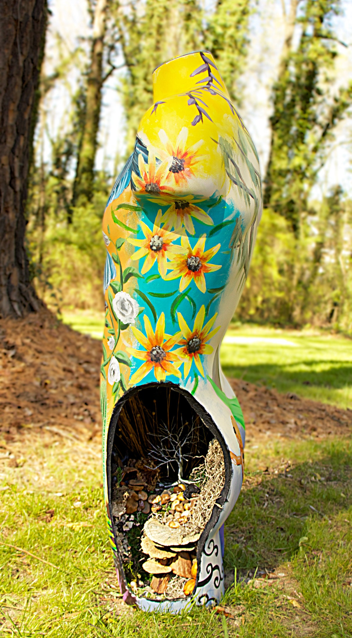 Painted Male Mannequin Torso With Cactus Etsy