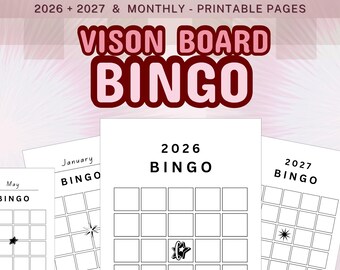 Vision Board Bingo Printable | 2026-2027 Goal Setting (PDF) - Etsy