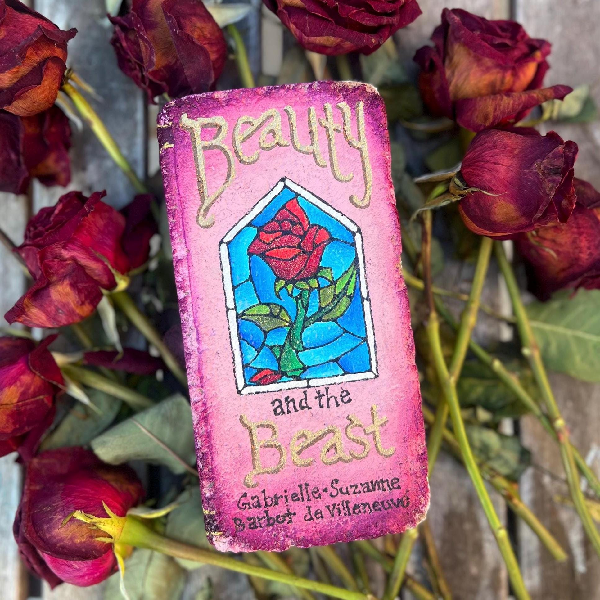 beauty beast【ビューティビースト】赤 花柄 レザーハンドバッグ The Beauty and The Beast Red Handbag - Well Read Company – Well