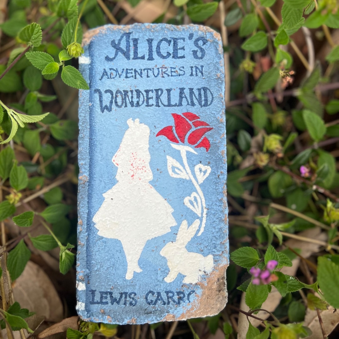 Alice's Adventures in Wonderland Garden or Mantle Brick Book - Etsy