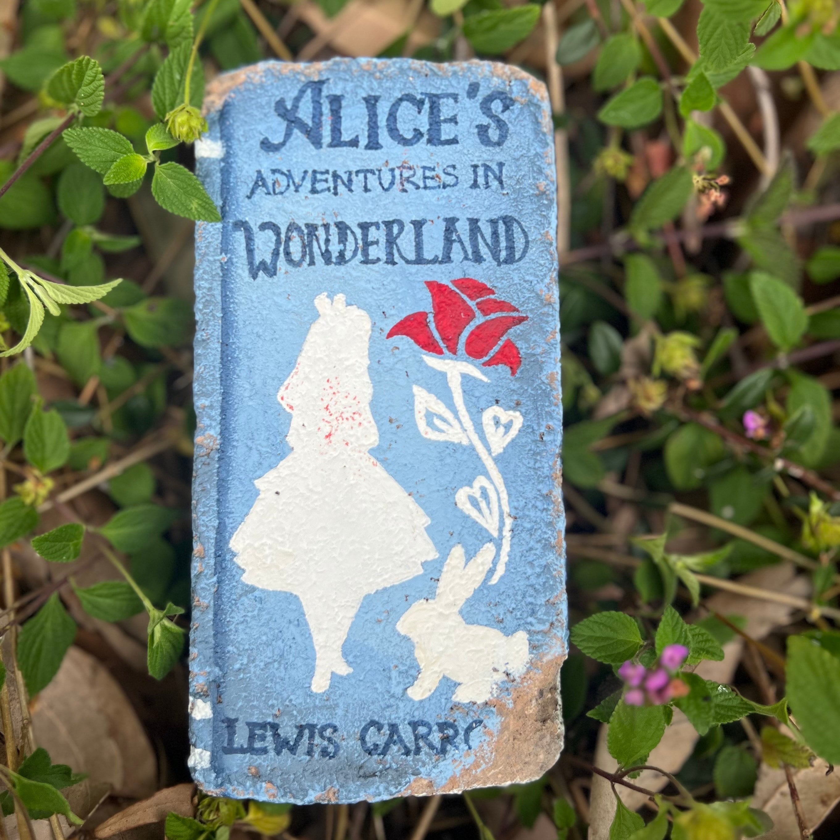 Alice's Adventures in Wonderland Garden or Mantle Brick Book - Etsy
