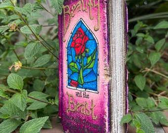 Beauty and the Beast Garden or Mantle Brick Book