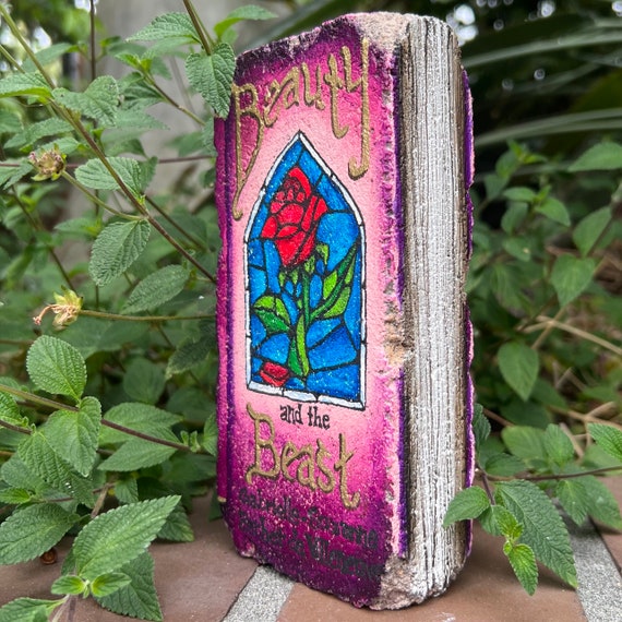 Beauty and the Beast Garden or Mantle Brick Book - Etsy