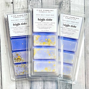 High Tide Snap Bars / Highly Scented Soy Wax Snap Bars / Strong Scented Wax Melts / Smells like Ocean Air, Musk, Cedar, Citrus and Florals