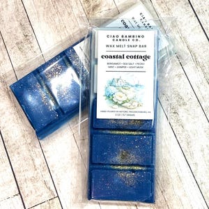 Coastal Cottage Wax Melt Snap Bar: Bergamot, Sea Salt Scent