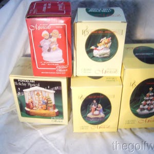 Ceramic Musicals Christmas Collection 5 Music Boxes