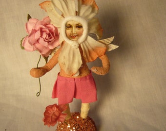 Vintage Inspired Spun Cotton Valentine's Day Sweetheart Flower Girl Piece V9P