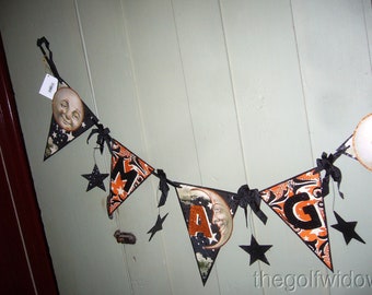 Bethany Lowe Halloween Magic Pennant Garland Vintage Inspired