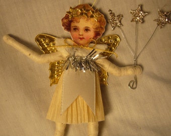 Vintage Inspired Spun Cotton Flying Fairy no. E 31