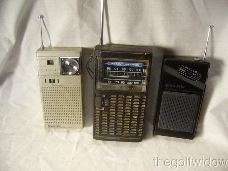Tres radios Transitor antiguas: GE, Emerson y Gran Prix imagen 1