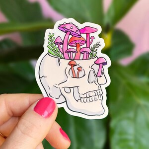 Pilz Schädel Sticker