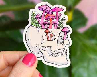 Mushroom Skull Sticker