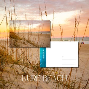 Kure Beach, NY Postkarte / 4x6 Wand Kunst Druck