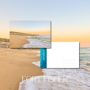 Carte postale Fort Fisher, Caroline du Nord / Impression d'art mural 4 x 6