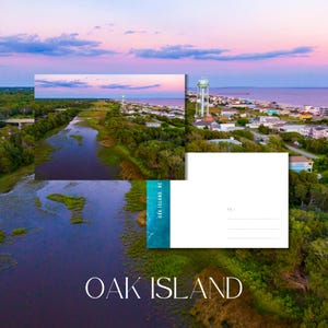 Oak Island, Navy Kunstdruck / Postkarte 10x18cm