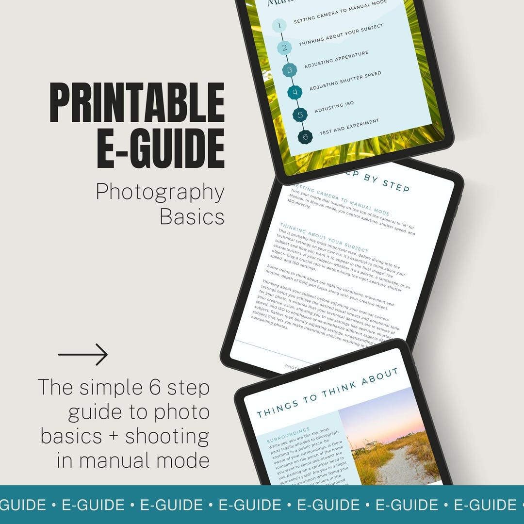 Yt Photo Basic Photography Basics - E-guide - How to Shoot in Manual Mode - Etsy