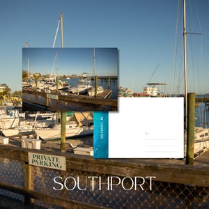 Carte postale de Southport, Caroline du Nord / Impression d'art mural 4 x 6