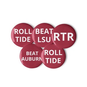 University of Alabama - set of 5 pin buttons