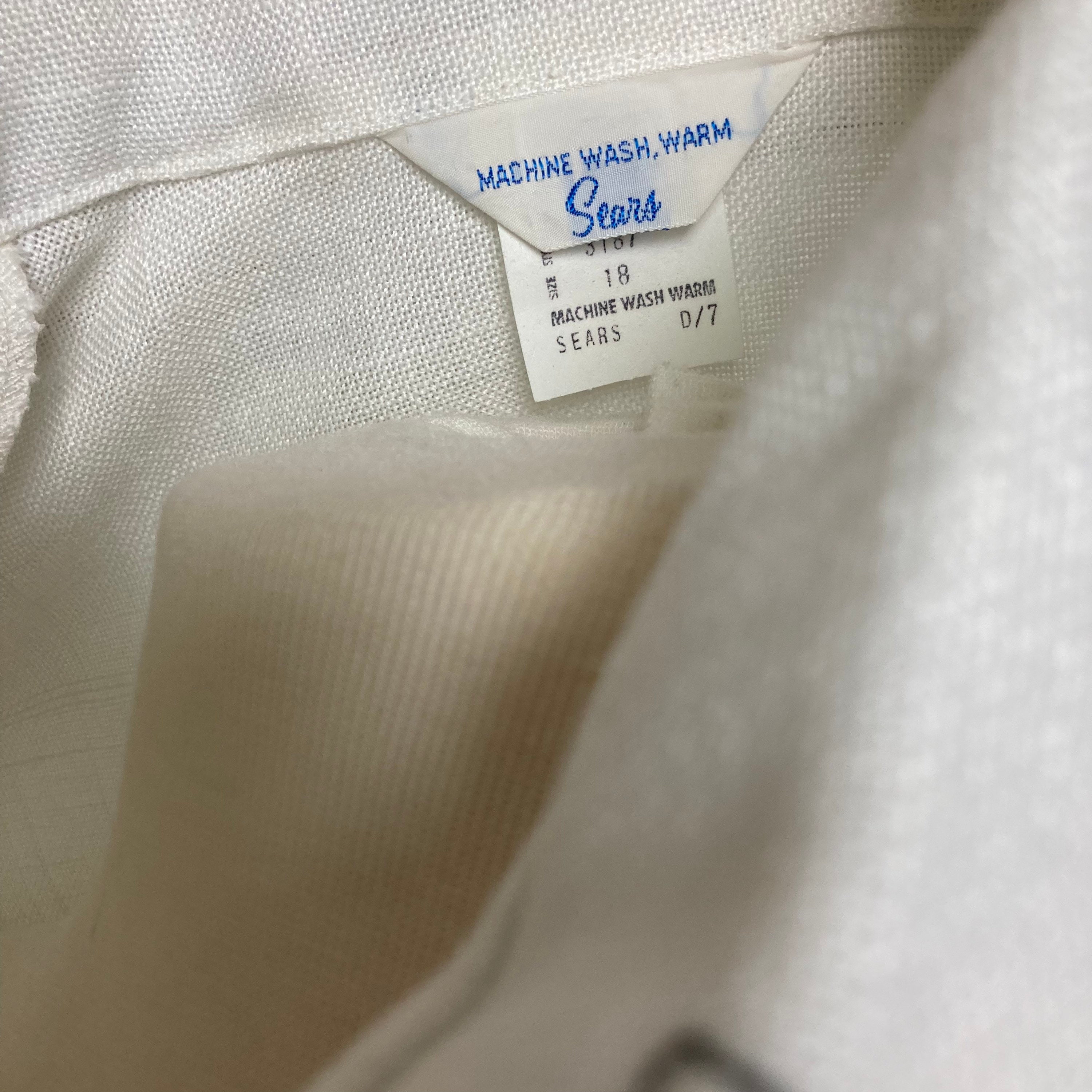 Vintage 70s Sears White Topstitch Cinched Waist White Jacket - Etsy