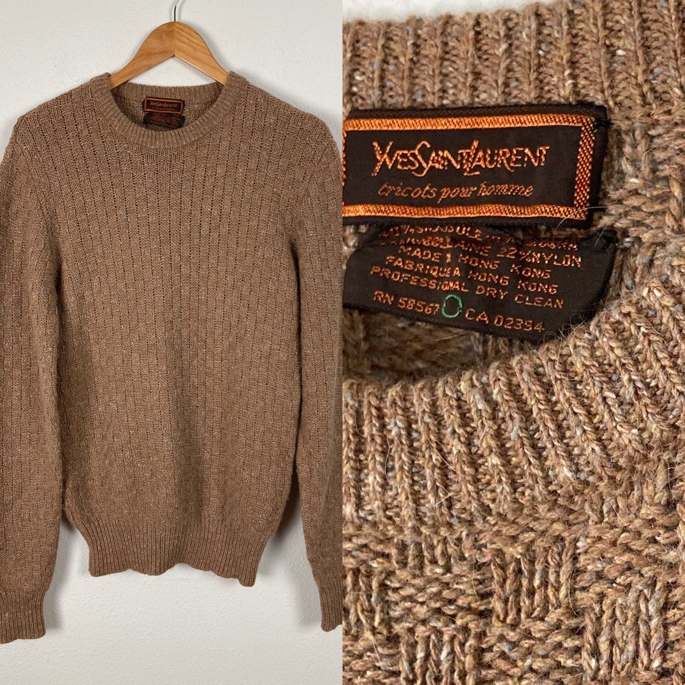 Vintage Mens YSL Yves Saint Laurent 