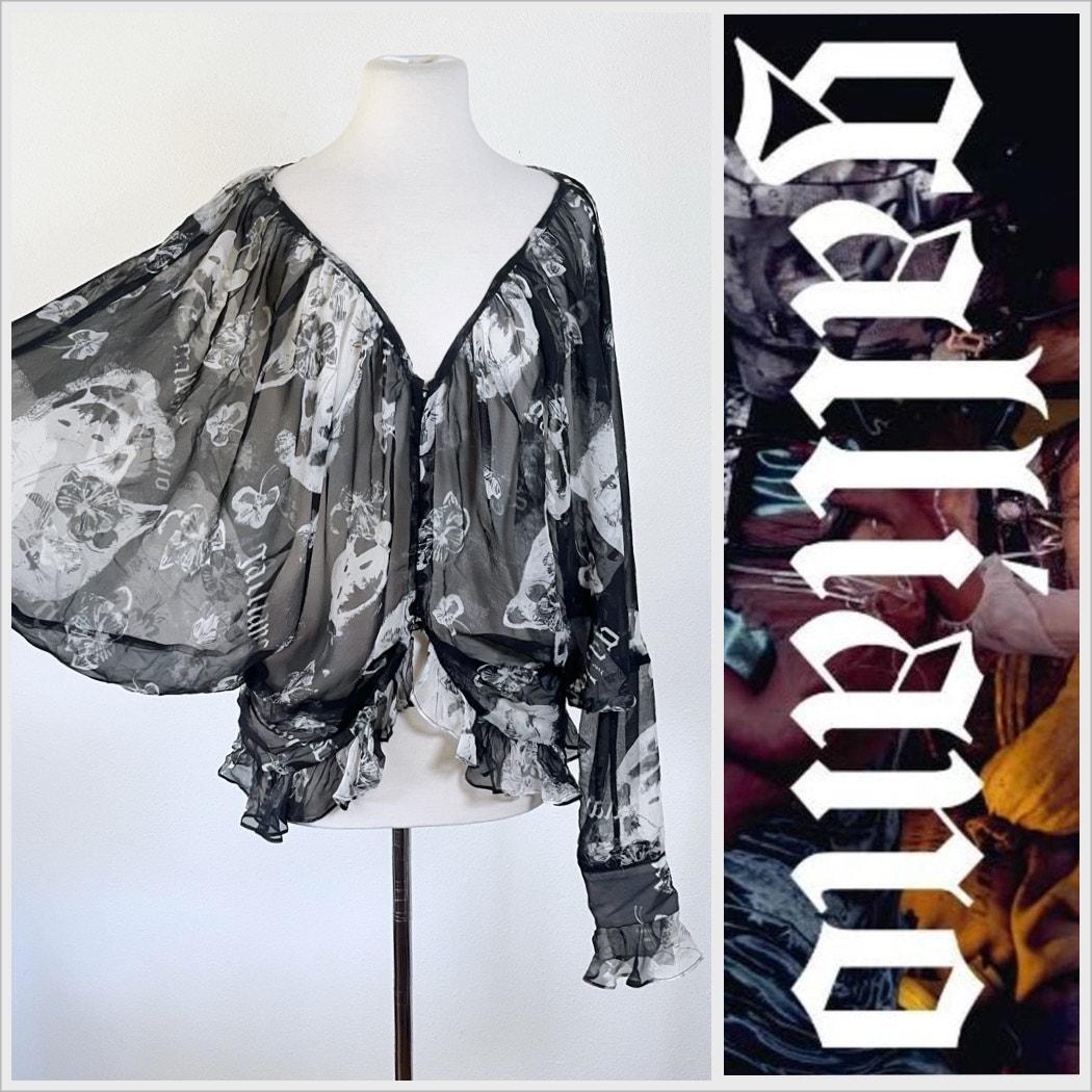 【Galliano】S/S Blouse archive Vintage Galliano Blouse - Etsy