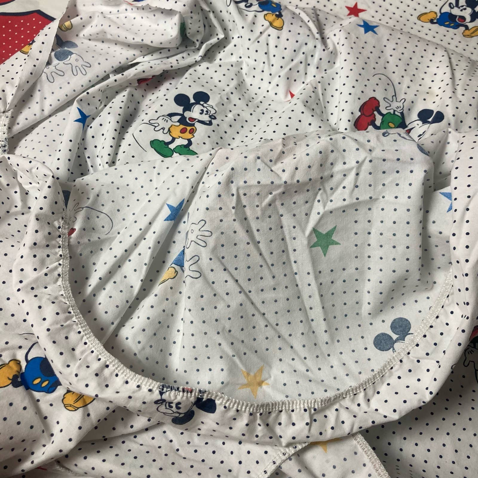 Vintage 90s Mickey Mouse Disney Full Sheet Pillow Case Flat Etsy
