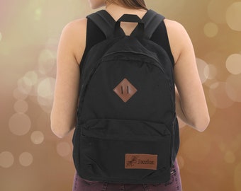 Gepersonaliseerde canvas rugzak - gegraveerde unisex rugzak, waterdichte laptoptas