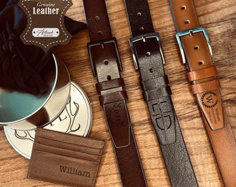 GENUINE Leather Men Belt, Personalized Secret Message Belt, Custom Leather Belt, Engraved Leather Belt, Birthday Gift for Boyfriend.