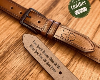 PERSONALISED WEDDING GIFT, Best Man Gift, Monogrammed Vegan Leather Mens Belt, Groomsman Gift, Engraved Leather Belt for Him