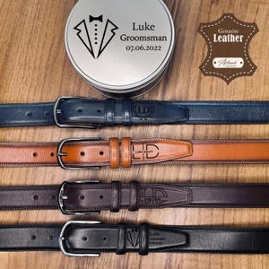 Custom Men's Leather Suit Belt / Genuine Leather Belt for Man / Classic Elegant Leather Belt for Husband / Personalized Gift for Him
