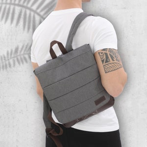 SAC UNIVERSITAIRE PERSONNALISÉ, sac à dos en toile et cuir, sac à dos de randonnée universitaire, compatible avec un ordinateur portable jusqu'à 13 pouces, sac à dos jaune gravé