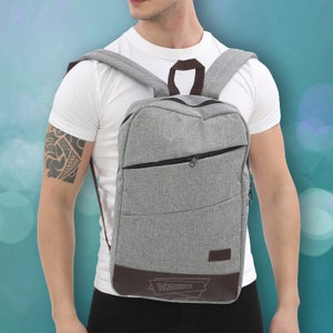 Personalised College Backpack / Rucksack with Laptop / School Backpack / Travel Shoulder Laptop Bag 16'' / Briefcase / Gift for Boyfriend