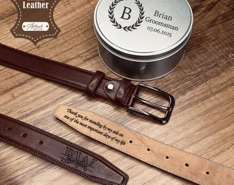 Personalized Men’s Genuine Leather Suit Belt for Him / Boyfriend, Husband, Anniversary Gift