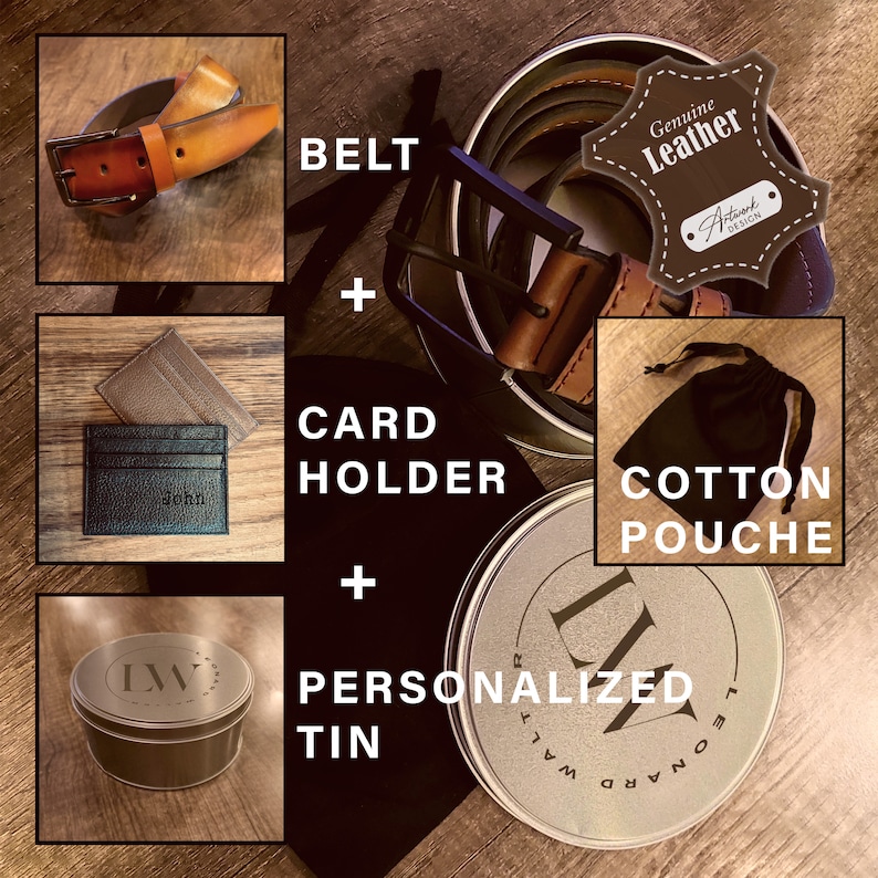 Engraving GENUINE Leather Mens Belt, Personalised Belt, Leather Belt, Custom Belt, Anniversary Gift, Gift for Him, Father's Day Gift Set image 3