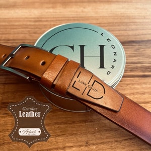 Gravure Ceinture pour homme en cuir véritable, Ceinture personnalisée, Ceinture en cuir, Ceinture personnalisée, Cadeau d'anniversaire, Cadeau pour lui, Coffret cadeau fête des pères image 10