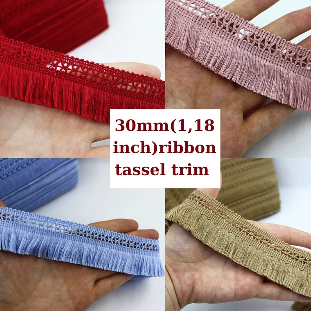 30mm1,18 Inch Red Lace Tassel Trim for Dress and Decoration/red Tassel