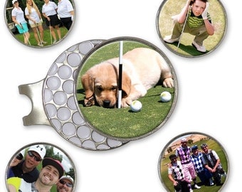 Indiana Metal Craft Golf Ball Marker 1-inch Magnetic Hat Clip Custom Ball Marker with  Personalized Photo Image Ball Marker Made in USA