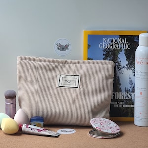 Corduroy Makeup Bag 