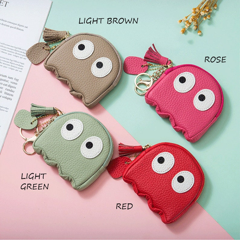 Cute Small Leather Coin Purse. Coin Purse Keychain Kawaii Etsy