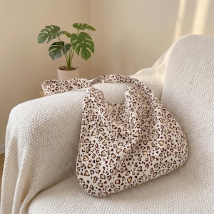 Leopard Corduroy Tote Bag - Etsy