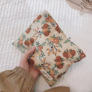 Kord-Blumen-Make-up-Tasche, Vintage-Kosmetik-Organizer, Samt-Reißverschluss-Beutel, Reisebeutel, Schminktasche, Kulturtasche, Öko-Tasche