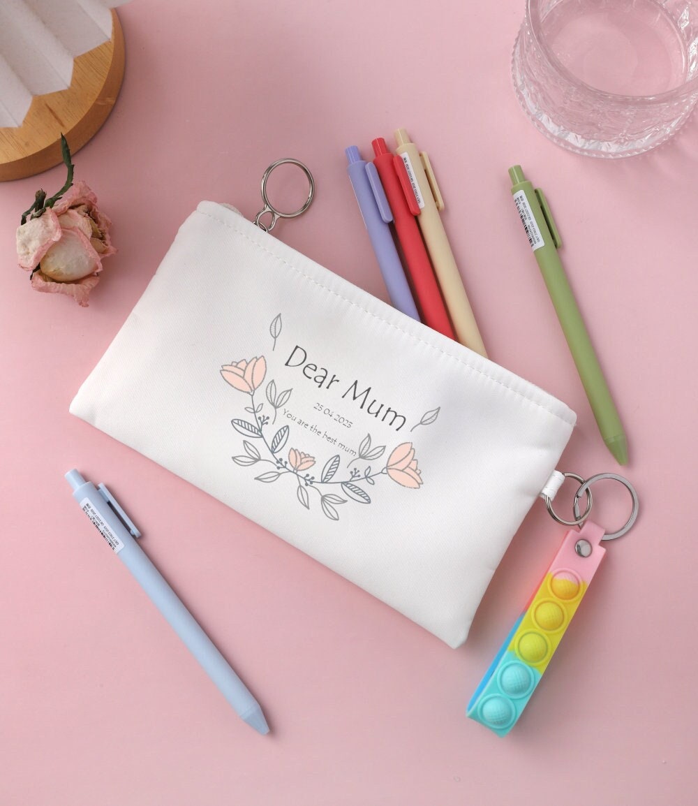 Minimalist Bridesmaid Gift School Supplies Back to School Personalized  Pencil Pouch Pencil Case Cute Small Large Pencil Case Zipper 