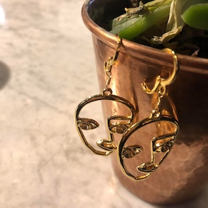 Abstract Face Earrings