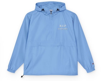 Chaqueta anorak R.I.P. Tweeters / Cortavientos con capucha azul claro
