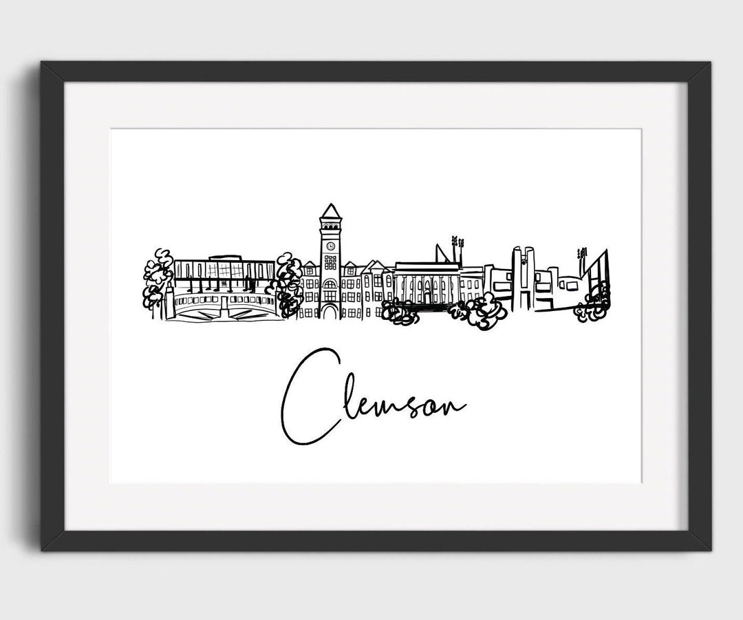 Clemson University Wall Art Clemson University Print Clemson Wall Art