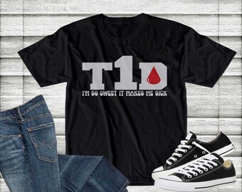 Toddler or Youth Type 1 Diabetes Shirt, T1D Awareness Tee, Type 1 Diabetic Shirt, Diabetes Awareness, I'm So Sweet Shirt for Kids