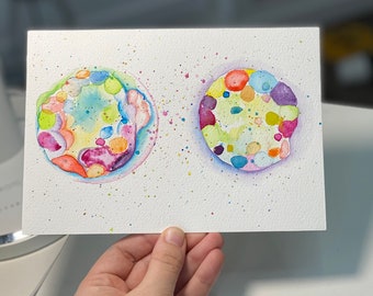 Embryo watercolour painting