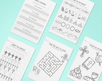 Hojas de trabajo bíblicas para niños: Actividades con temática de Cristo (PDF)