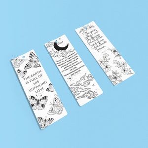Printable Scripture Bookmark Set, Coloring Bookmark Set, Digital Download Bookmarks, Scripture Bookmarks, Biblical Bookmarks